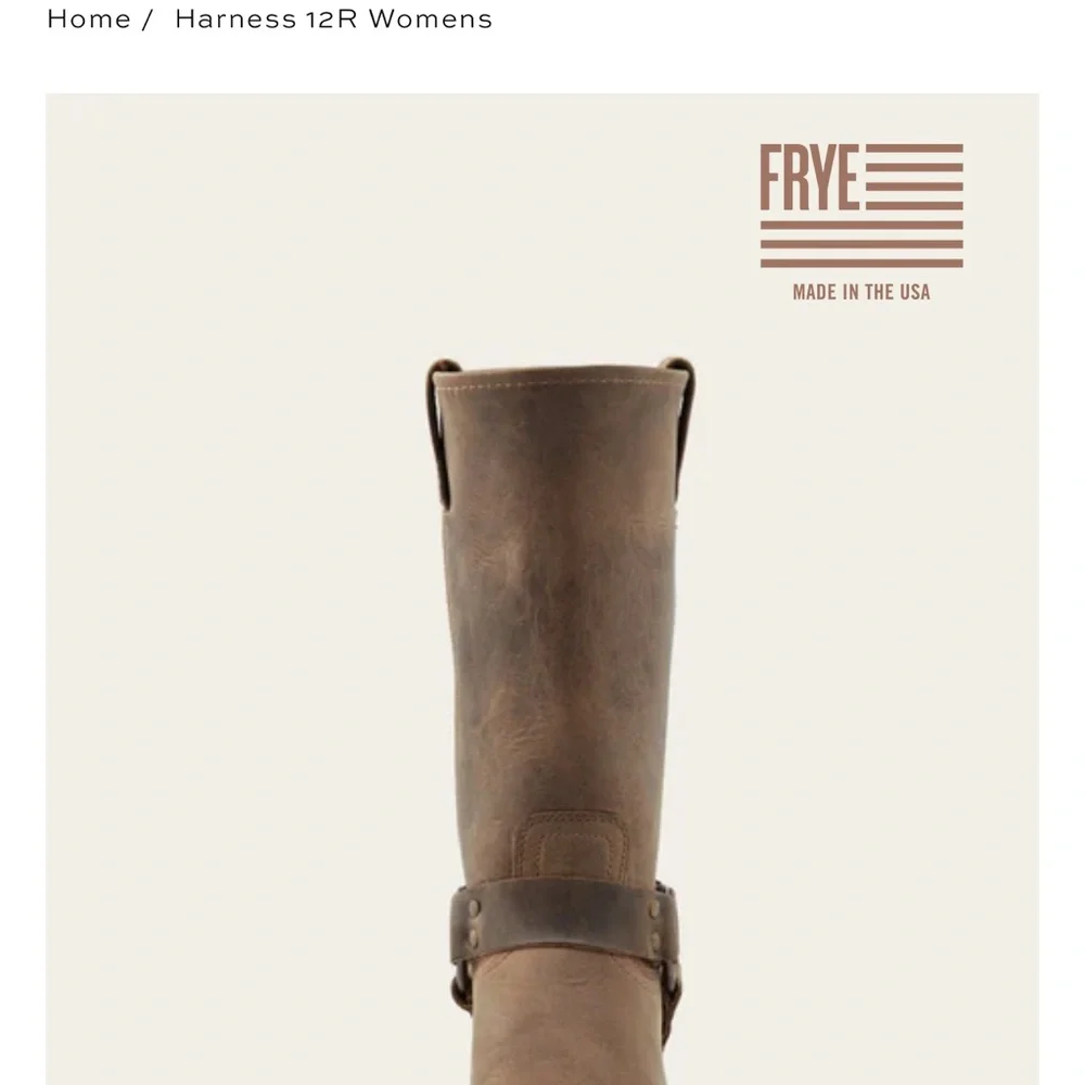 FRYE Harness 12R Women’s Leather Mid-Calf Boots Color: Smoke Size: 9 M - Picture 6 of 12